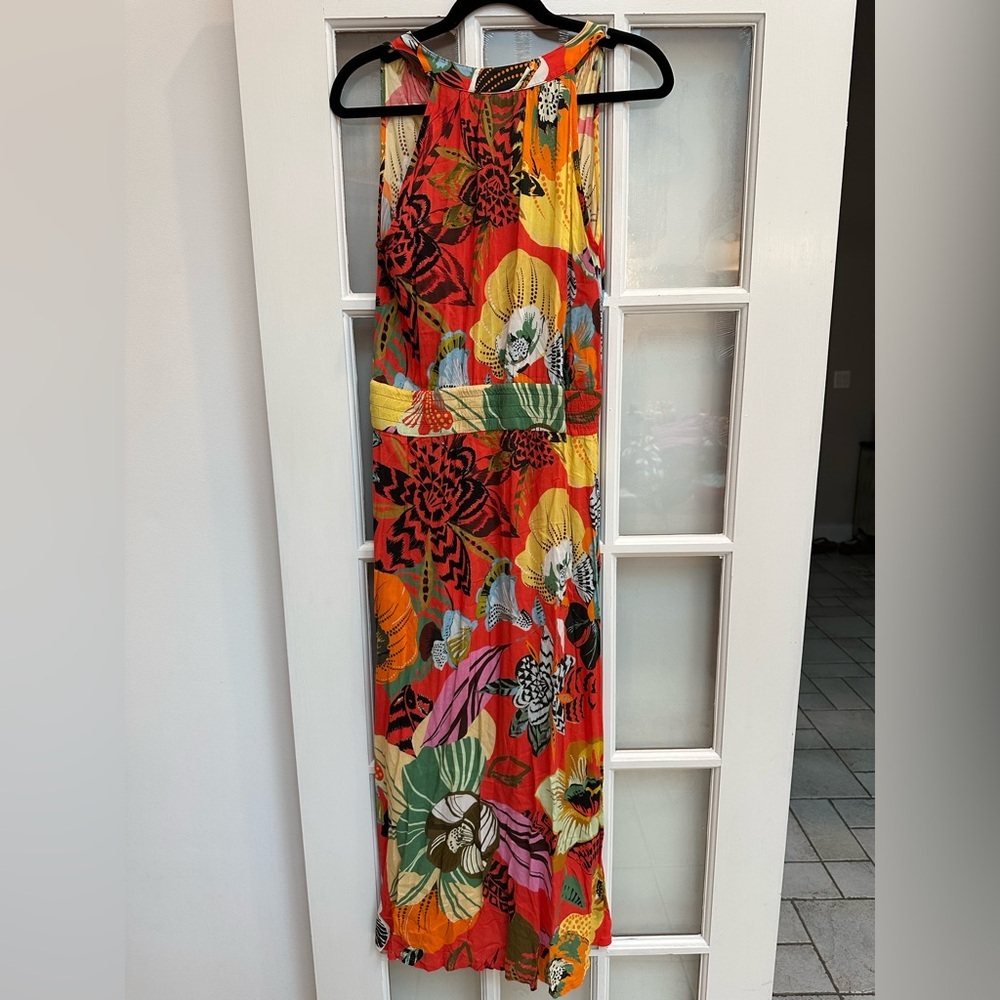 Aldomartins Burge Maxi Dress Vibrant Tropical Resort Coastal  Floral Size 6 S - Picture 7 of 15